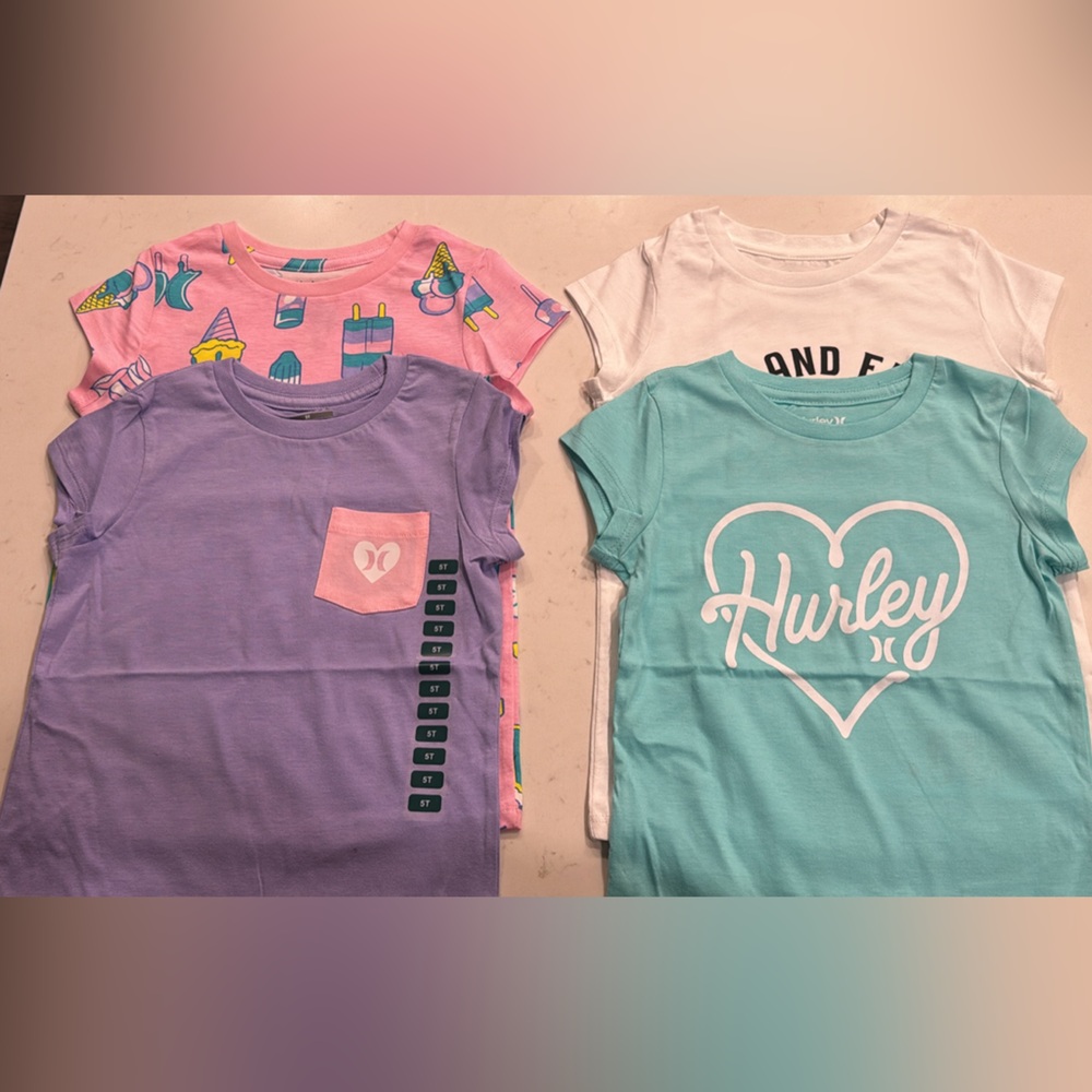 Toddler Girls Hurley T Shirts 4-Pack